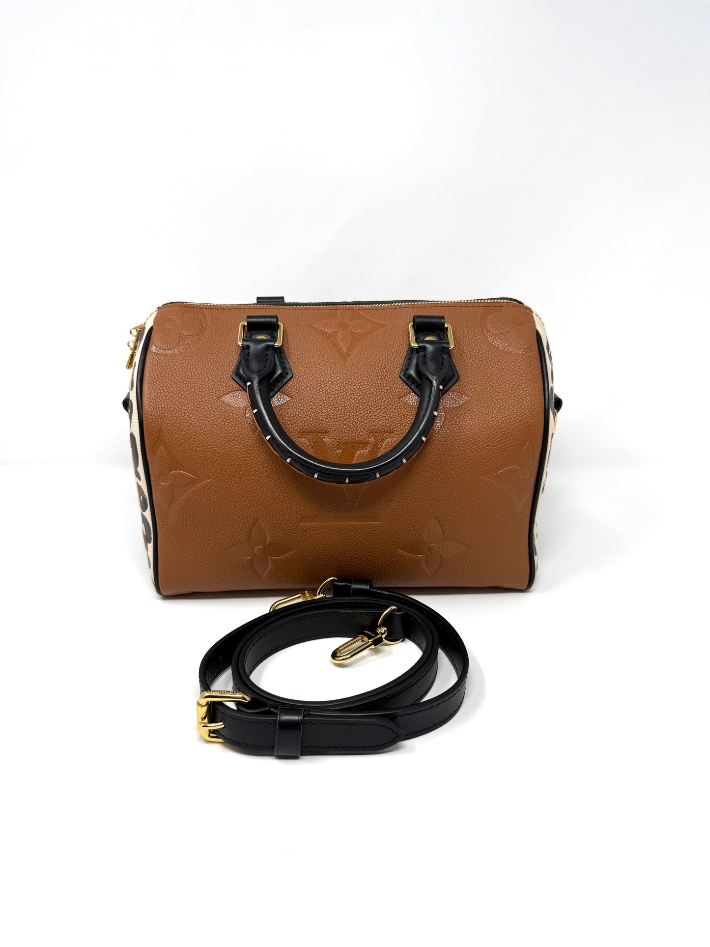 Louis Vuitton Empreinte Wild At Heart Speedy Bandouliere 25 Caramel Cognac Brown