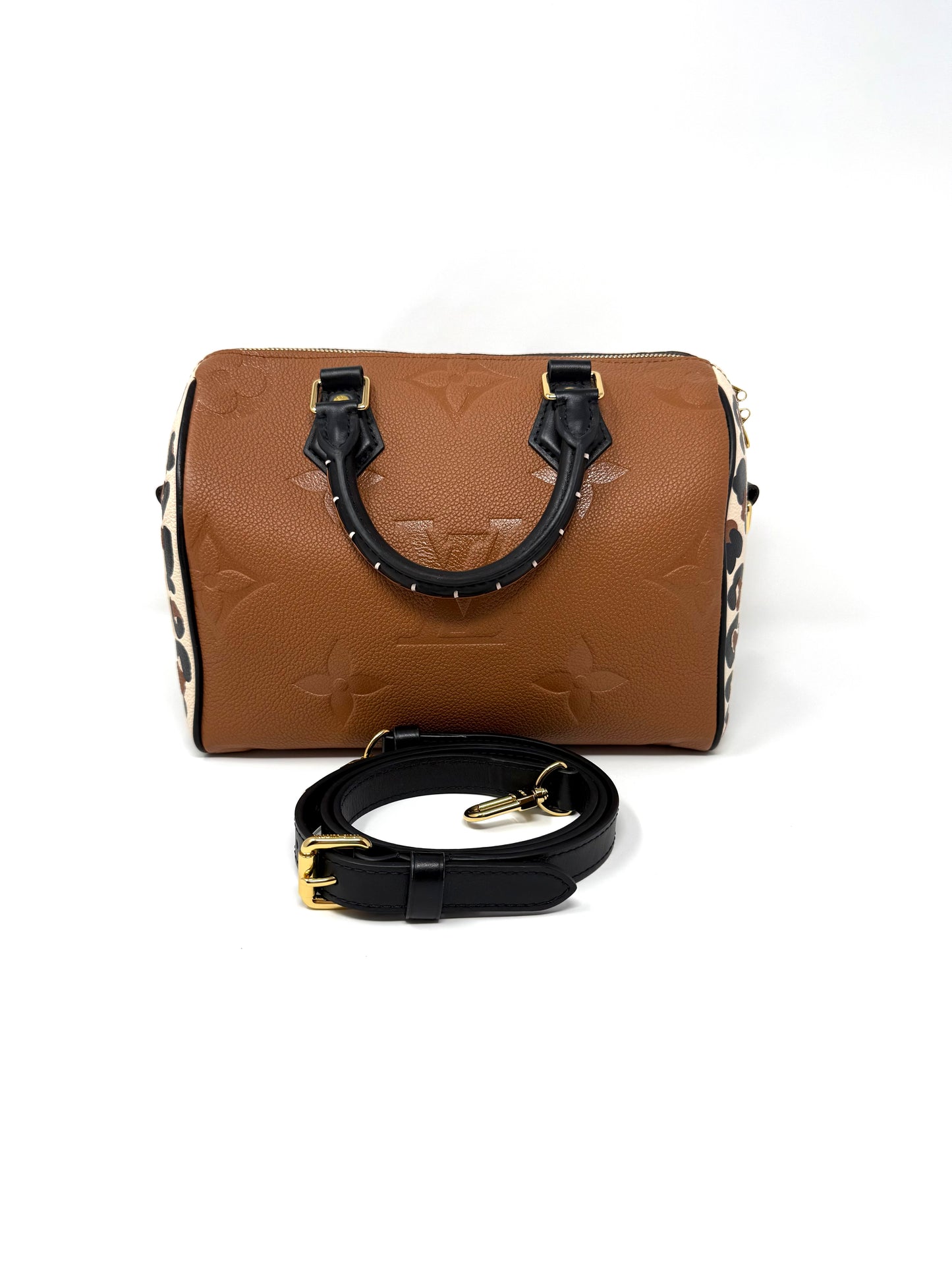 Louis Vuitton Empreinte Wild At Heart Speedy Bandouliere 25 Caramel Cognac Brown