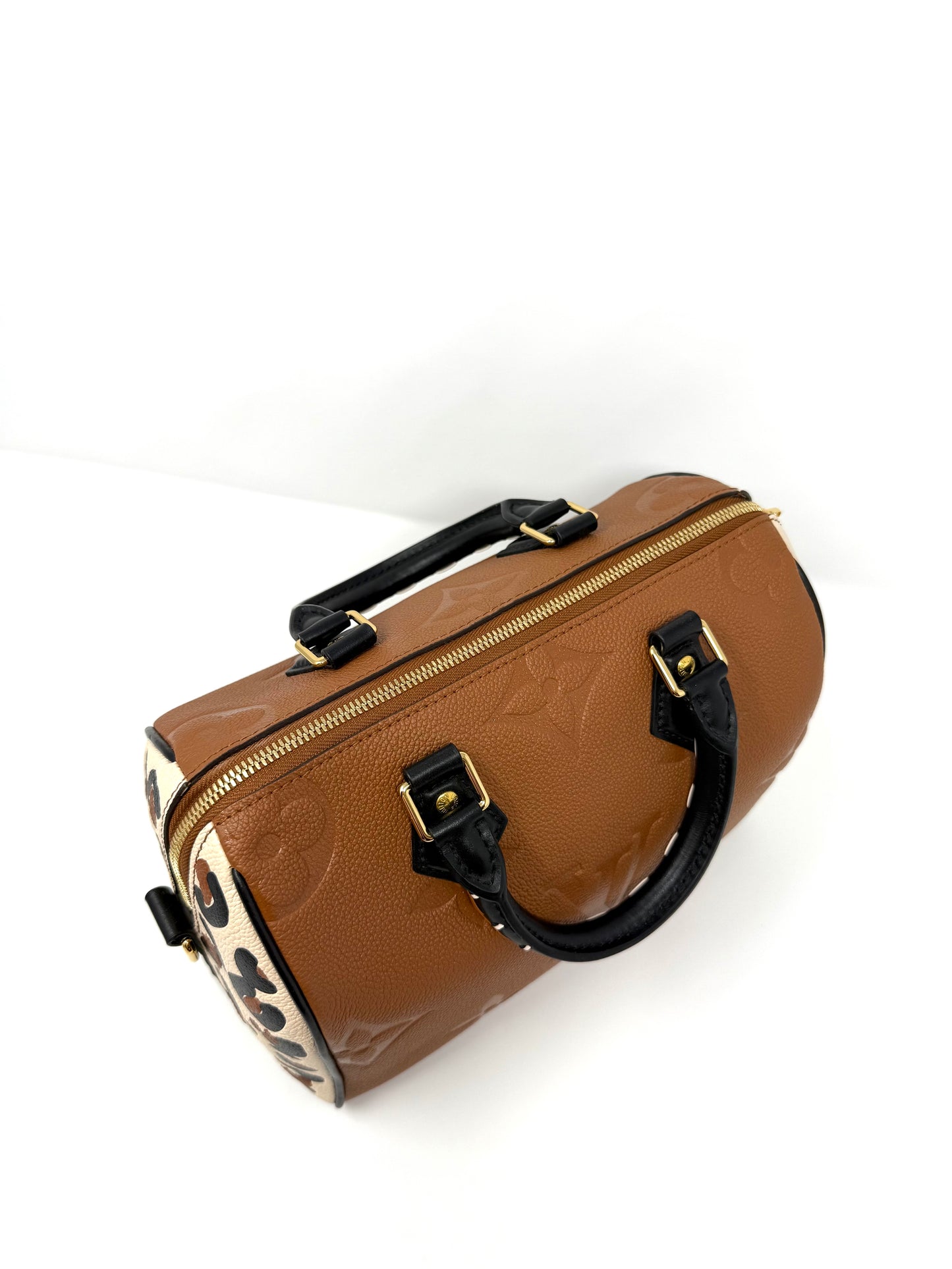 Louis Vuitton Empreinte Wild At Heart Speedy Bandouliere 25 Caramel Cognac Brown