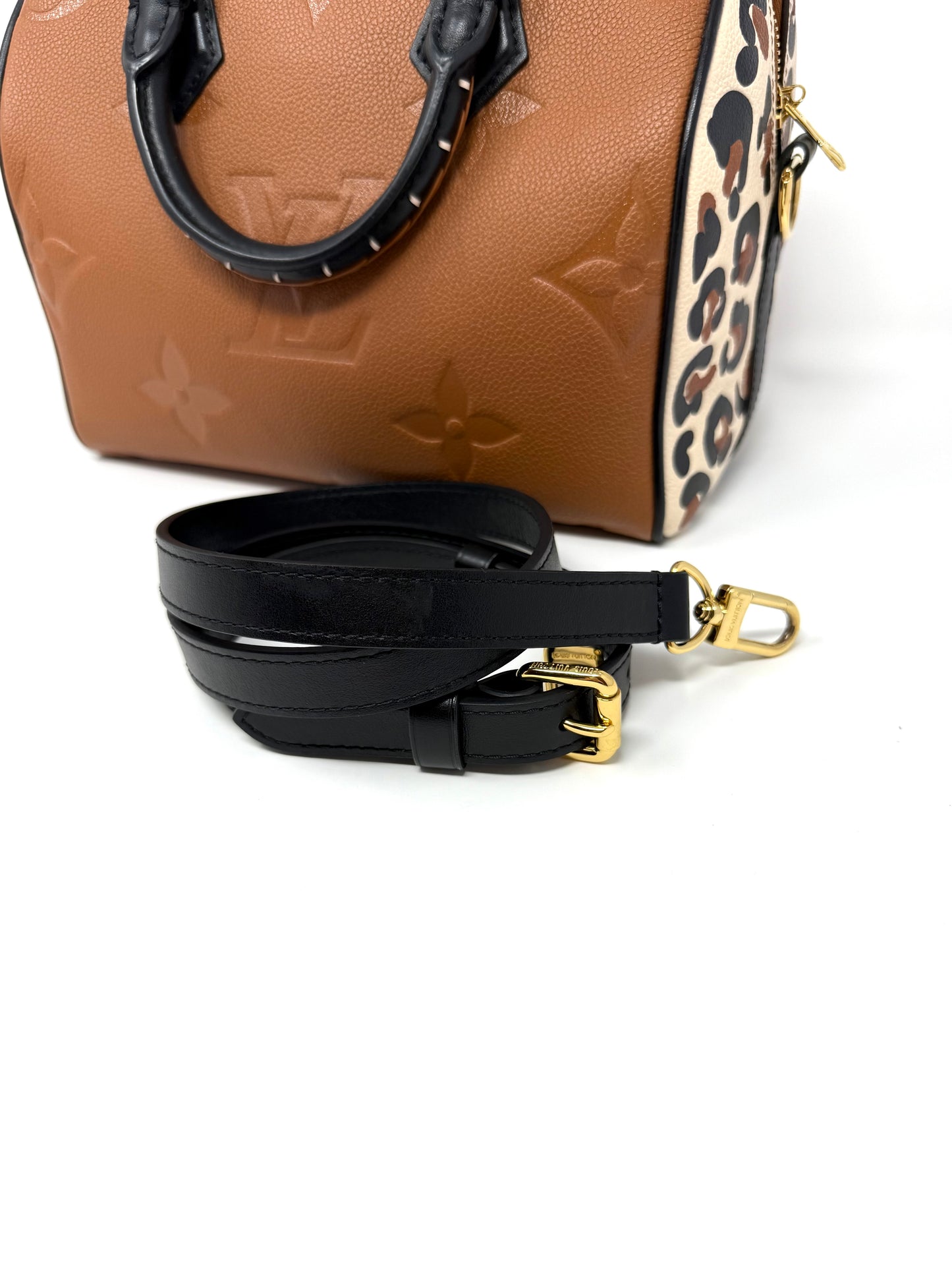 Louis Vuitton Empreinte Wild At Heart Speedy Bandouliere 25 Caramel Cognac Brown