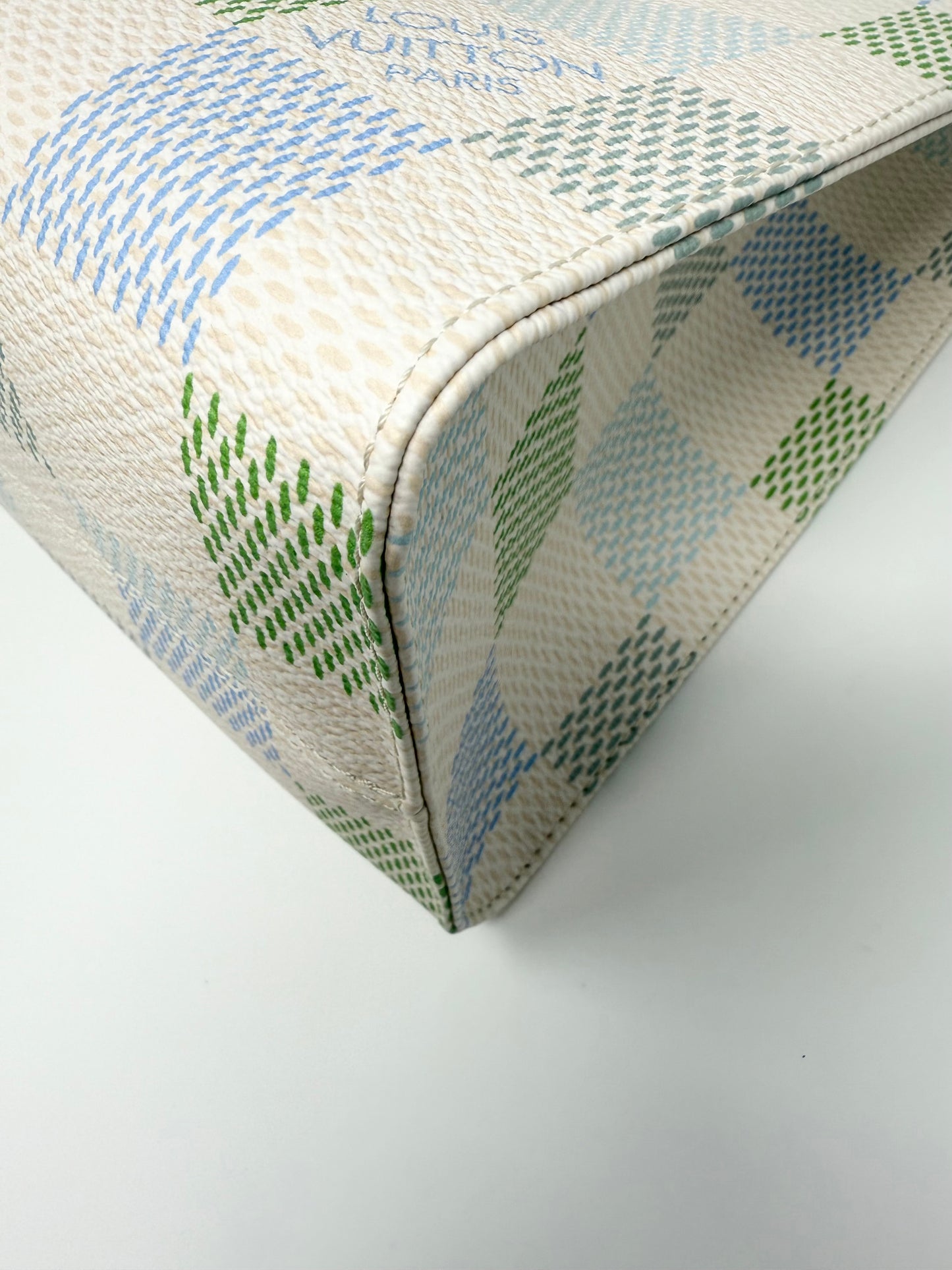 Louis Vuitton OnTheGo MM Damierlicious Damier Pistache Multicolor Blue Green