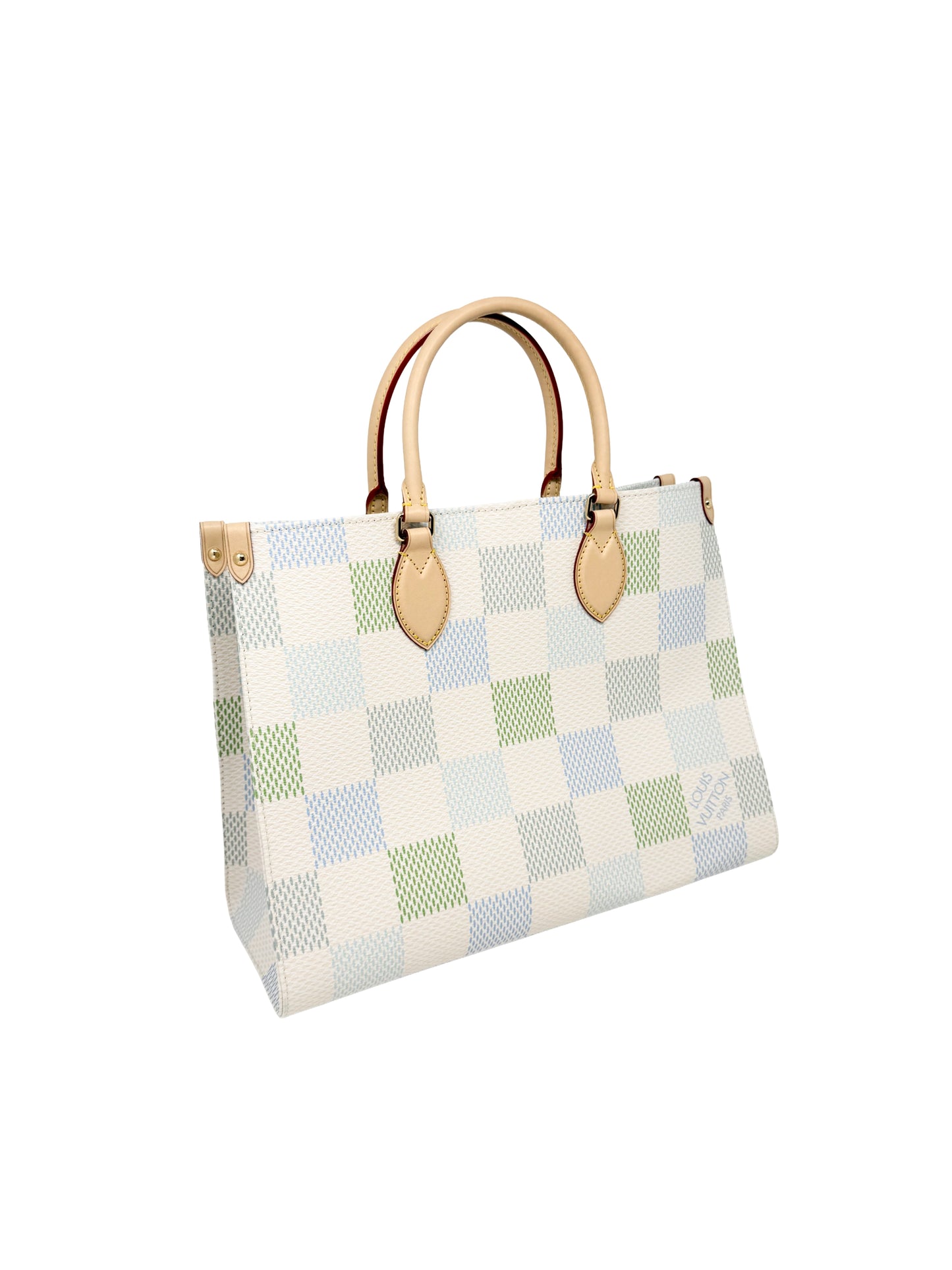Louis Vuitton OnTheGo MM Damierlicious Damier Pistache Multicolor Blue Green