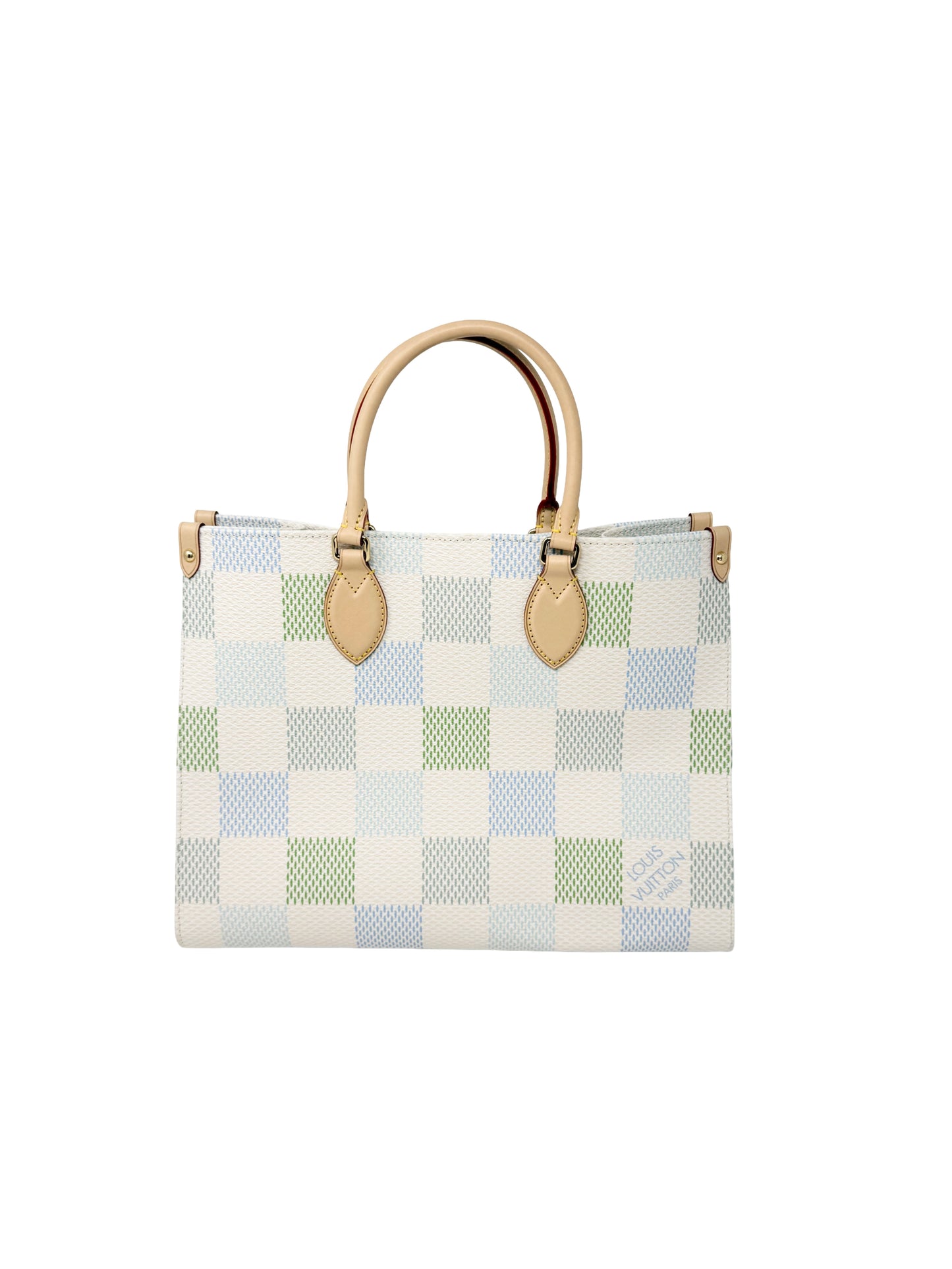 Louis Vuitton OnTheGo MM Damierlicious Damier Pistache Multicolor Blue Green