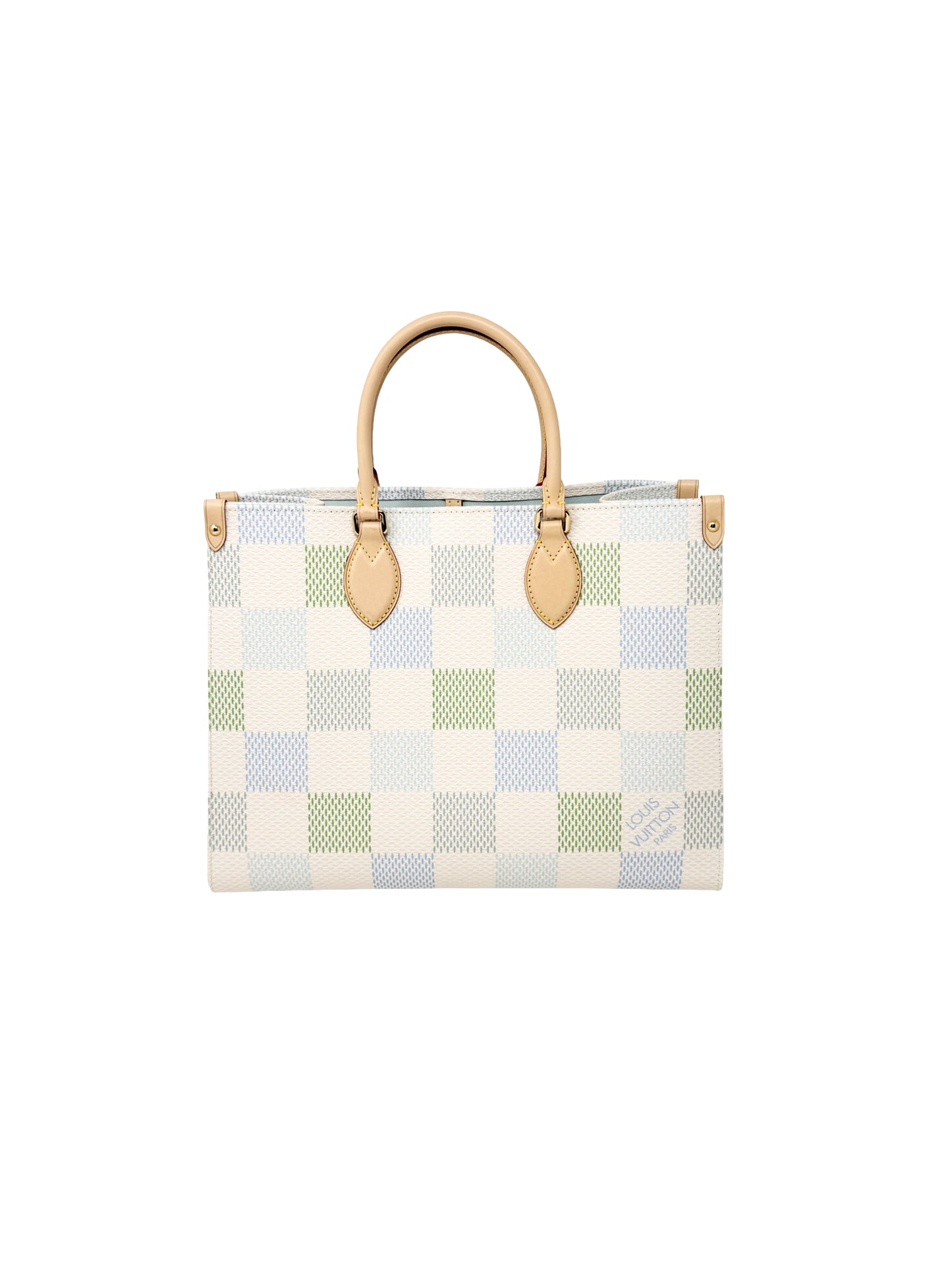 Louis Vuitton OnTheGo MM Damierlicious Damier Pistache Multicolor Blue Green