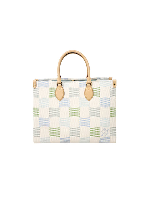 Louis Vuitton OnTheGo MM Damierlicious Damier Pistache Multicolor Blue Green