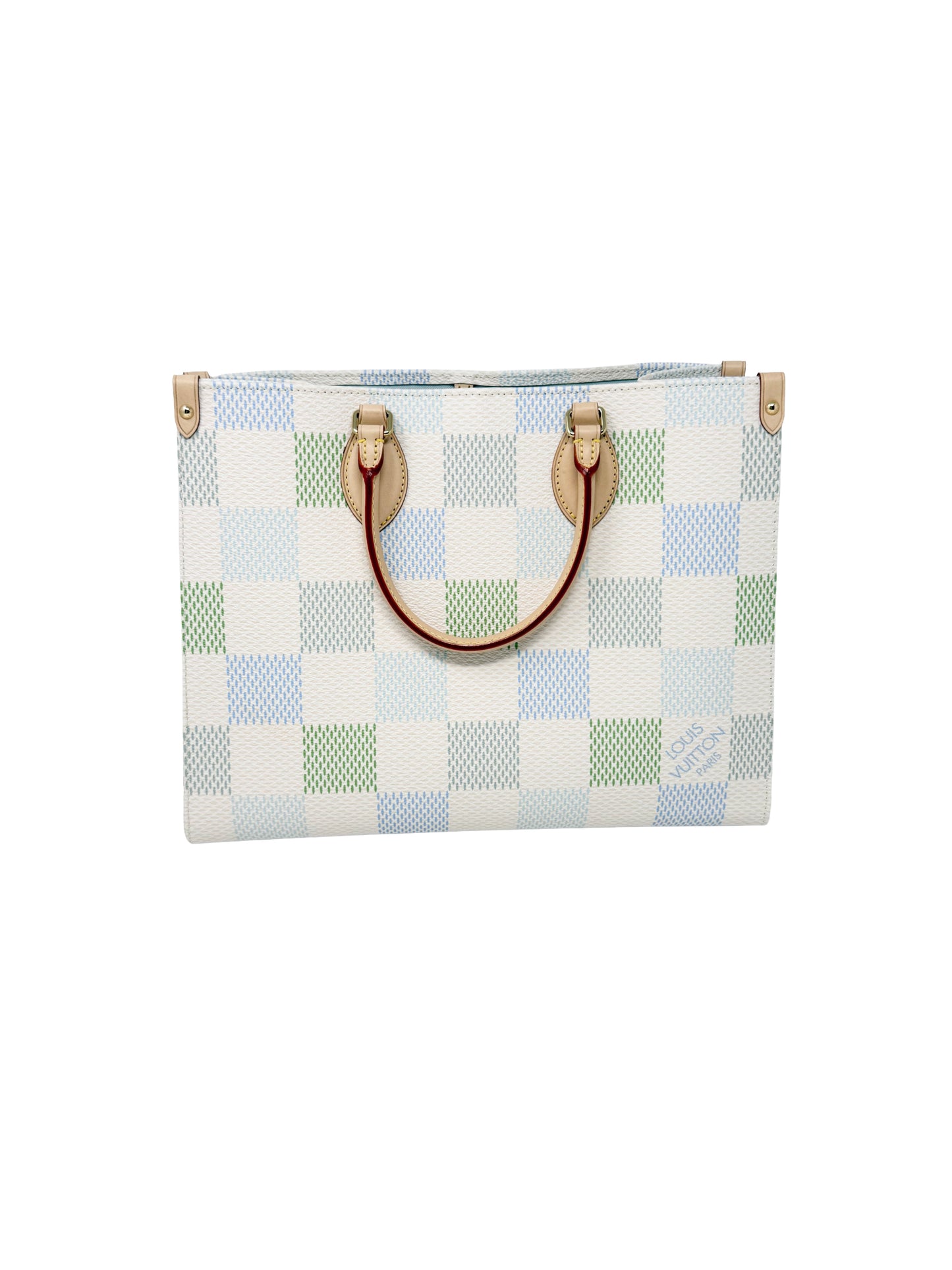 Louis Vuitton OnTheGo MM Damierlicious Damier Pistache Multicolor Blue Green