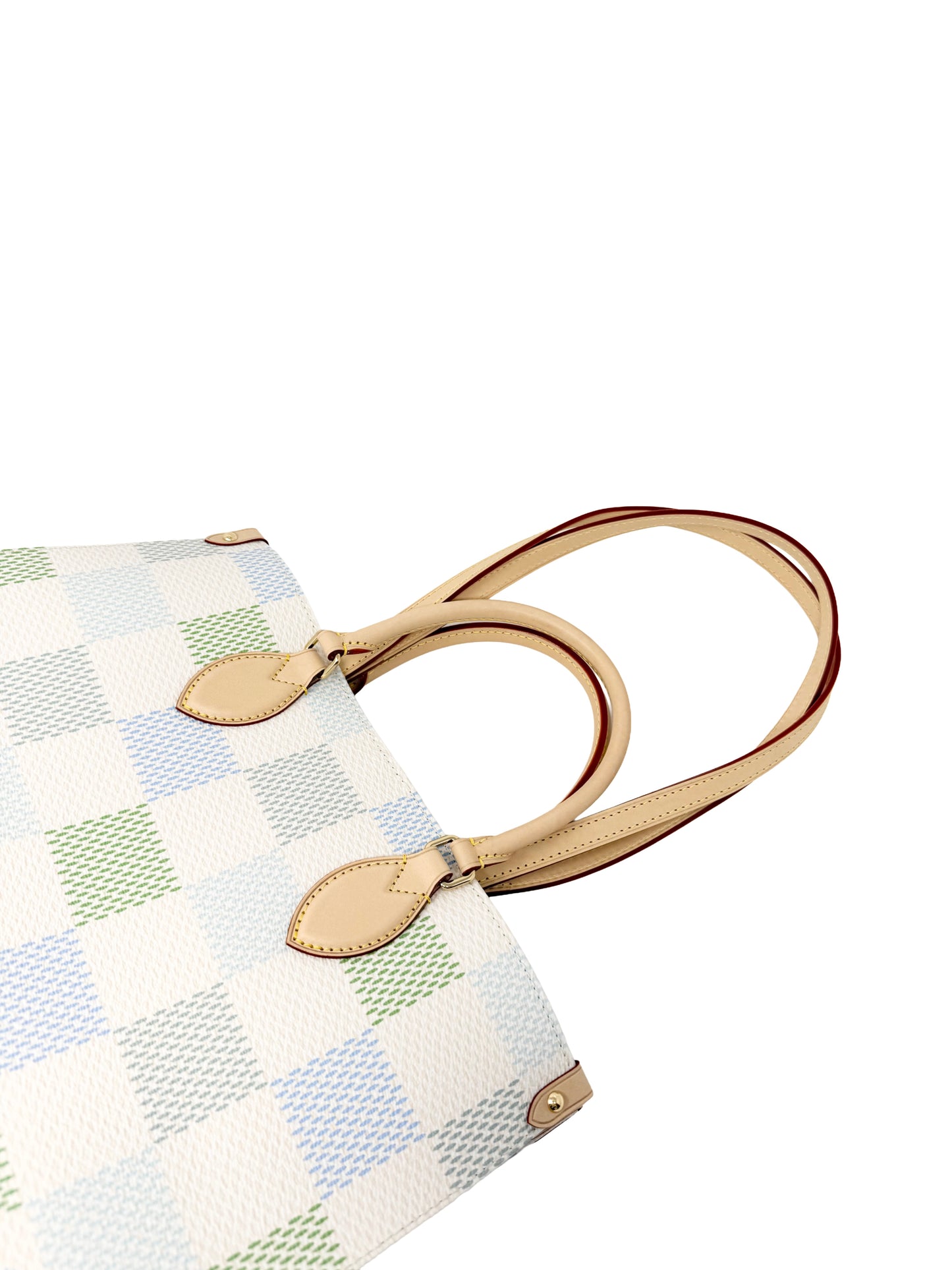Louis Vuitton OnTheGo MM Damierlicious Damier Pistache Multicolor Blue Green