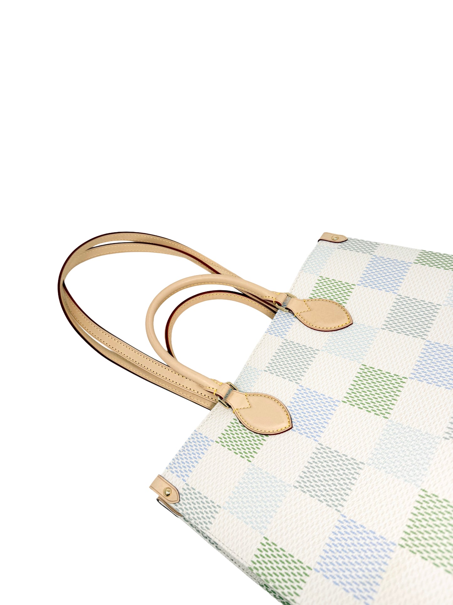 Louis Vuitton OnTheGo MM Damierlicious Damier Pistache Multicolor Blue Green