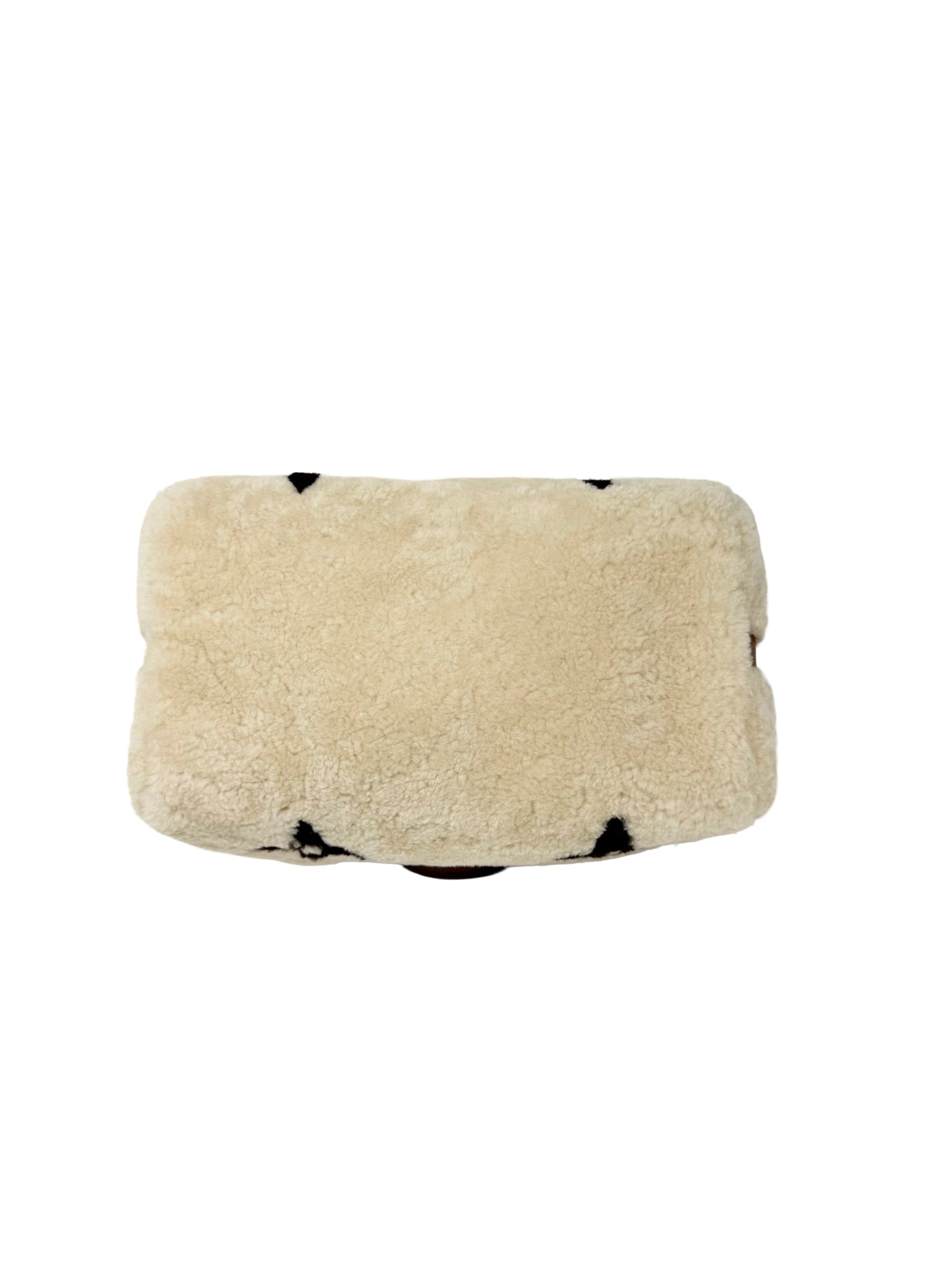 Louis Vuitton Speedy 25 Teddy Fleece Shearling Monogram Giant Cream Brown