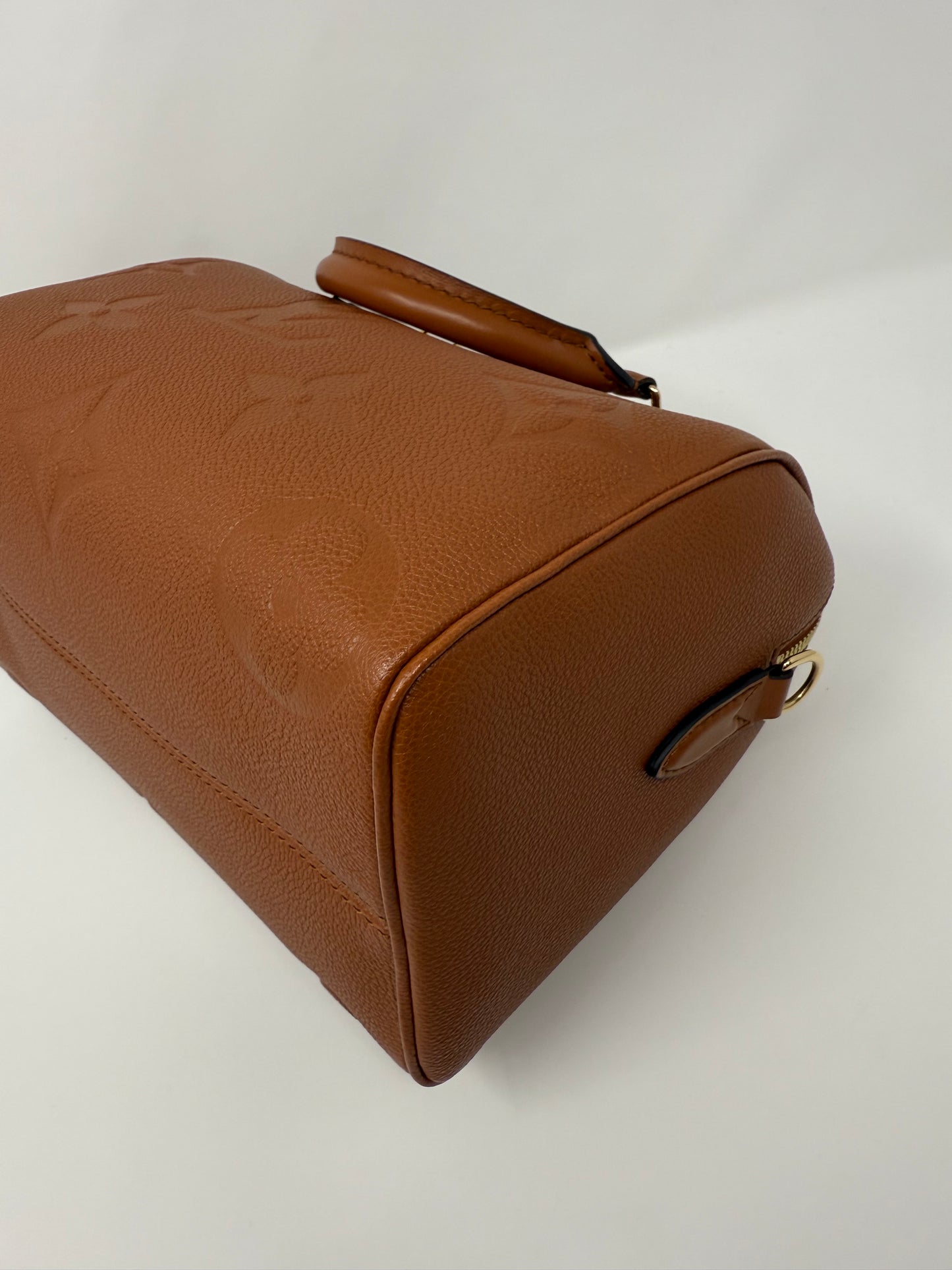 Louis Vuitton Speedy 25 Bandoliere Cognac Brown Handbag Giant Monogram