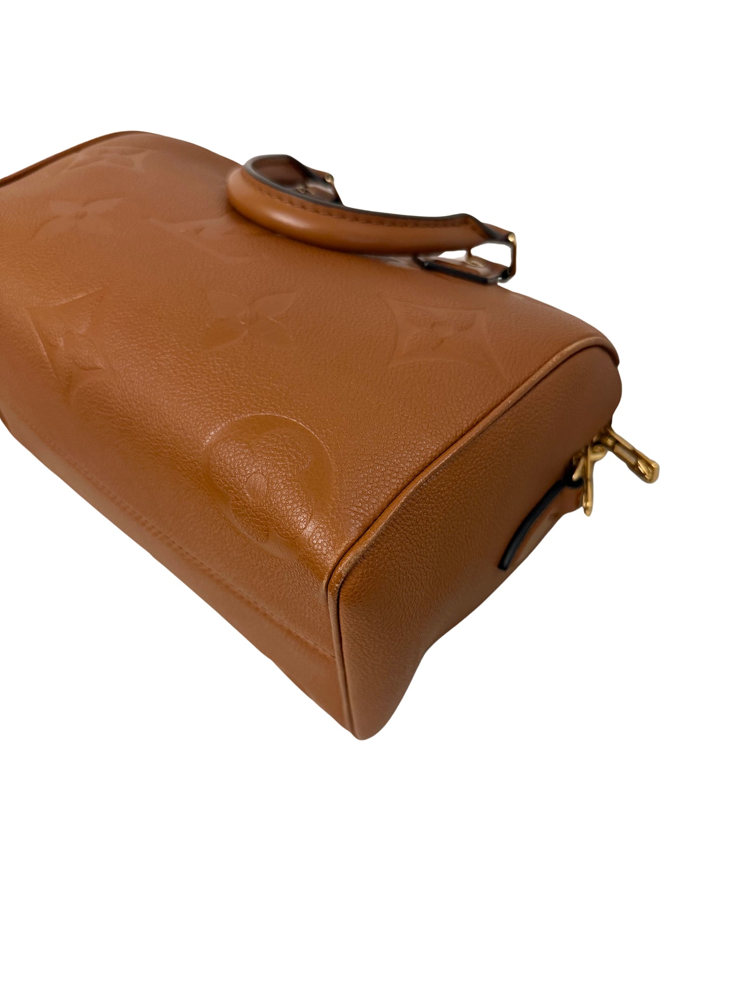Louis Vuitton Speedy 25 Bandoliere Cognac Brown Handbag Giant Monogram