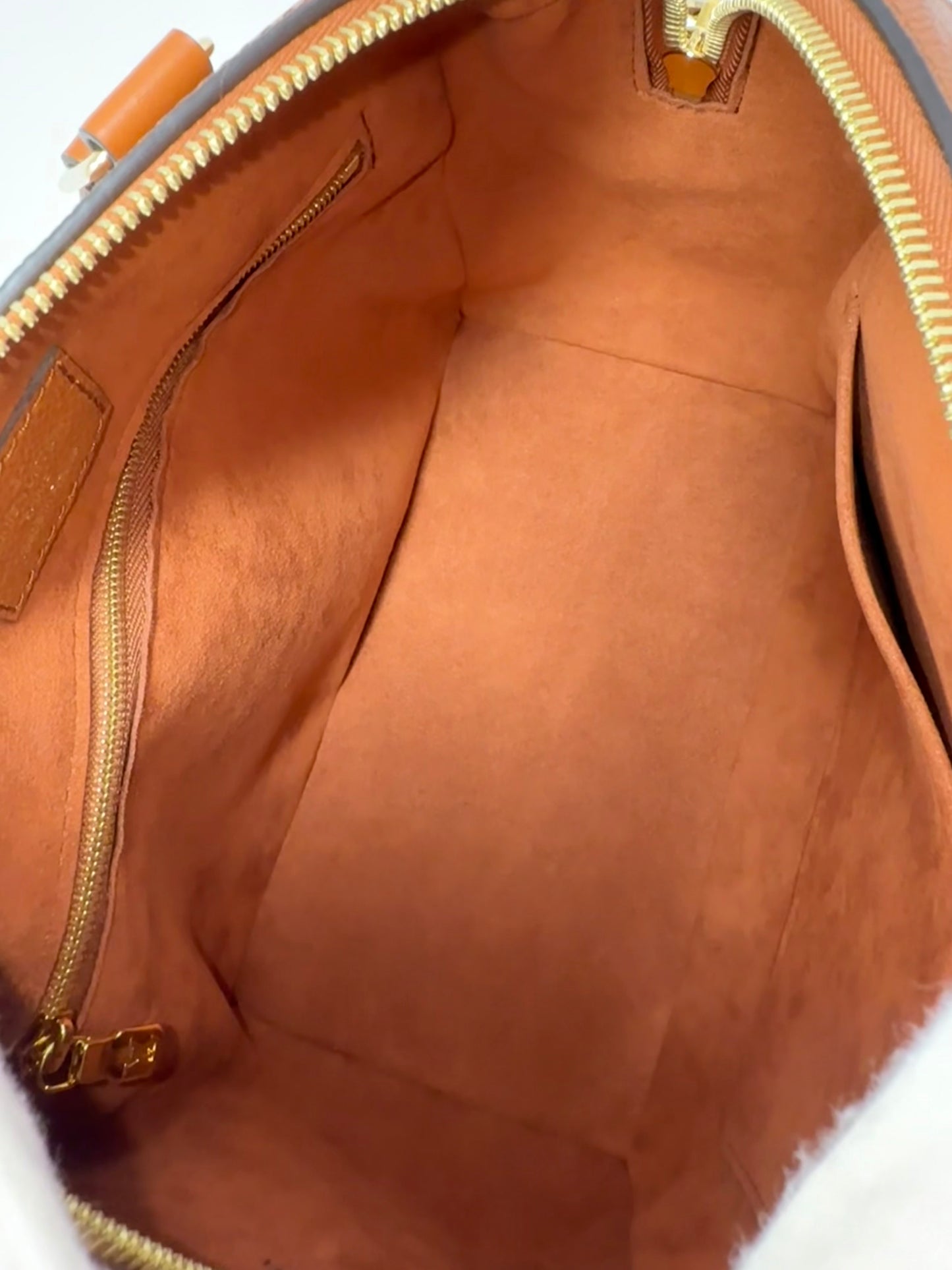 Louis Vuitton Speedy 25 Bandoliere Cognac Brown Handbag Giant Monogram