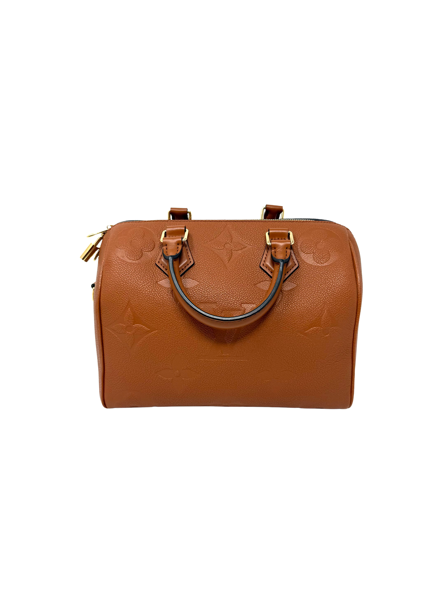 Louis Vuitton Speedy 25 Bandoliere Cognac Brown Handbag Giant Monogram