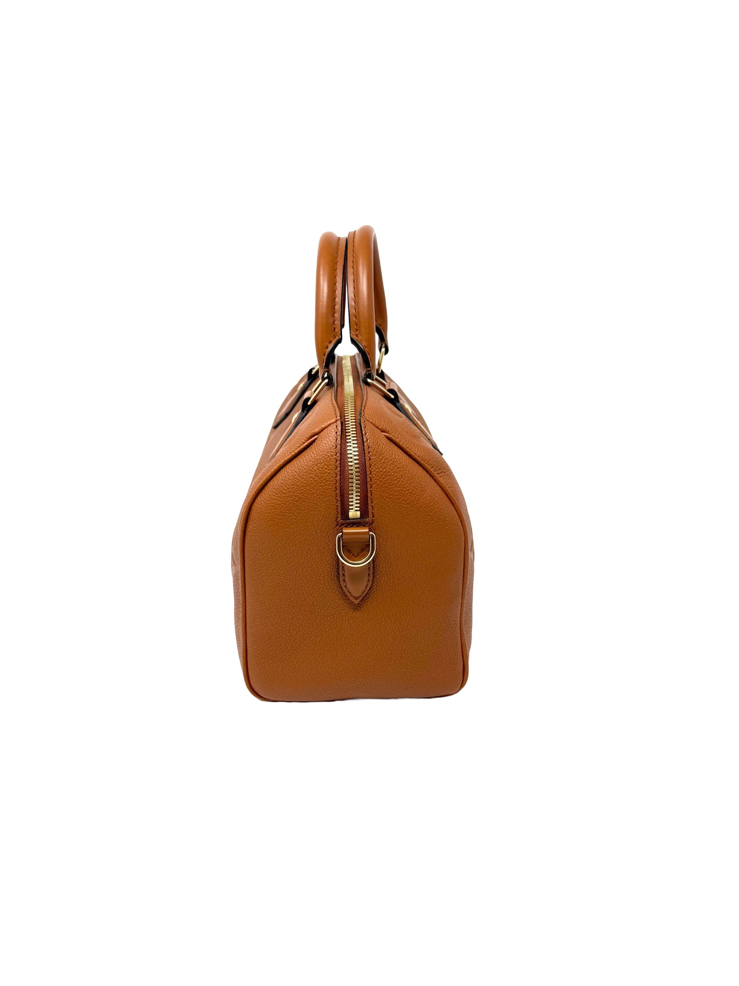 Louis Vuitton Speedy 25 Bandoliere Cognac Brown Handbag Giant Monogram