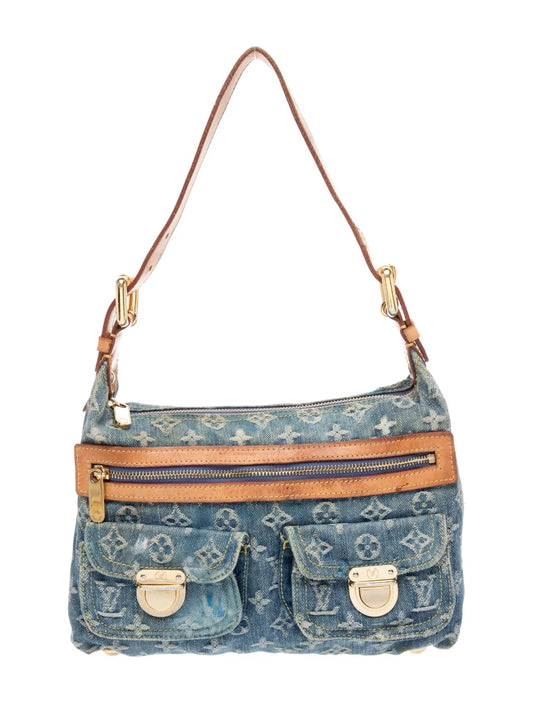 Louis Vuitton Monogram Denim Baggy PM Blue