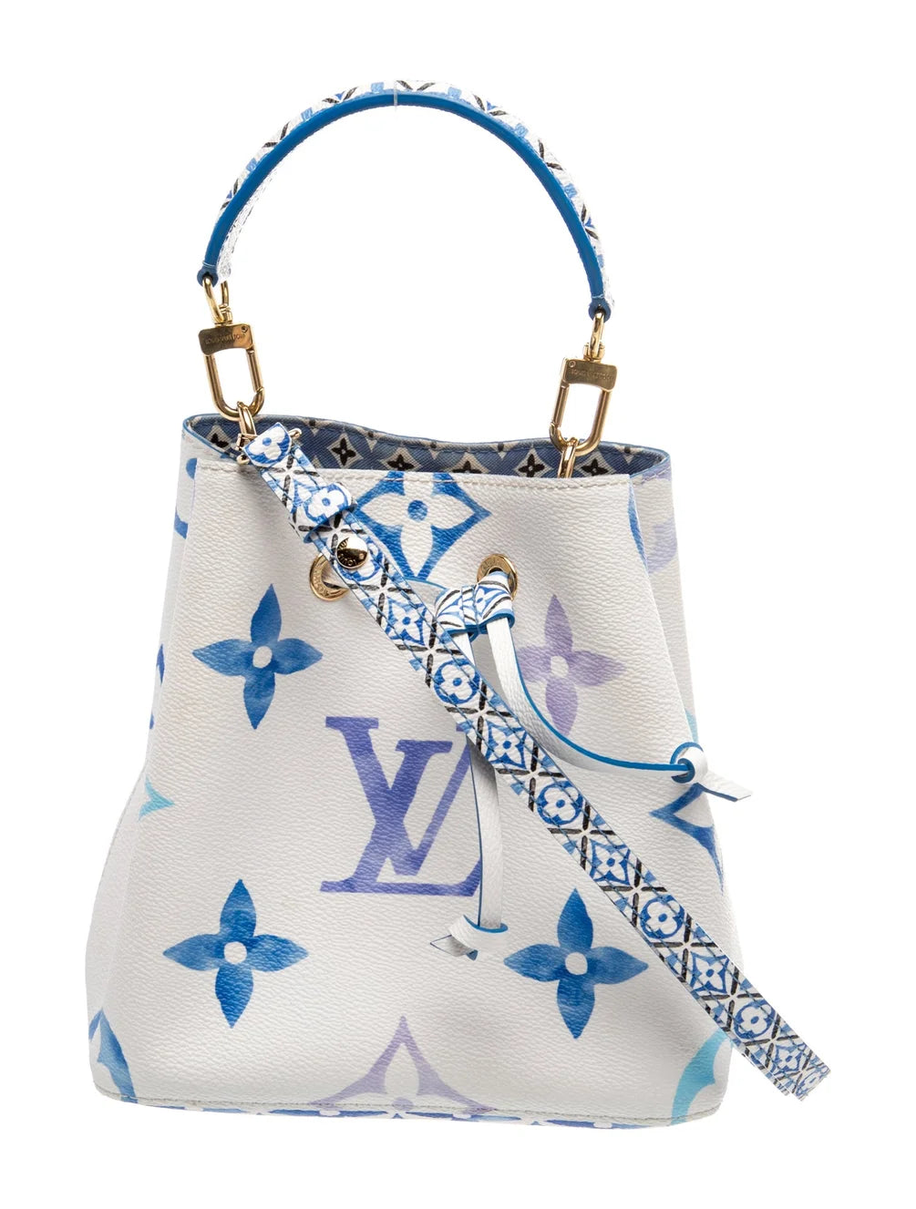 Louis Vuitton NeoNoe BB By The Pool Blue Monogram Giant Bucket Bag