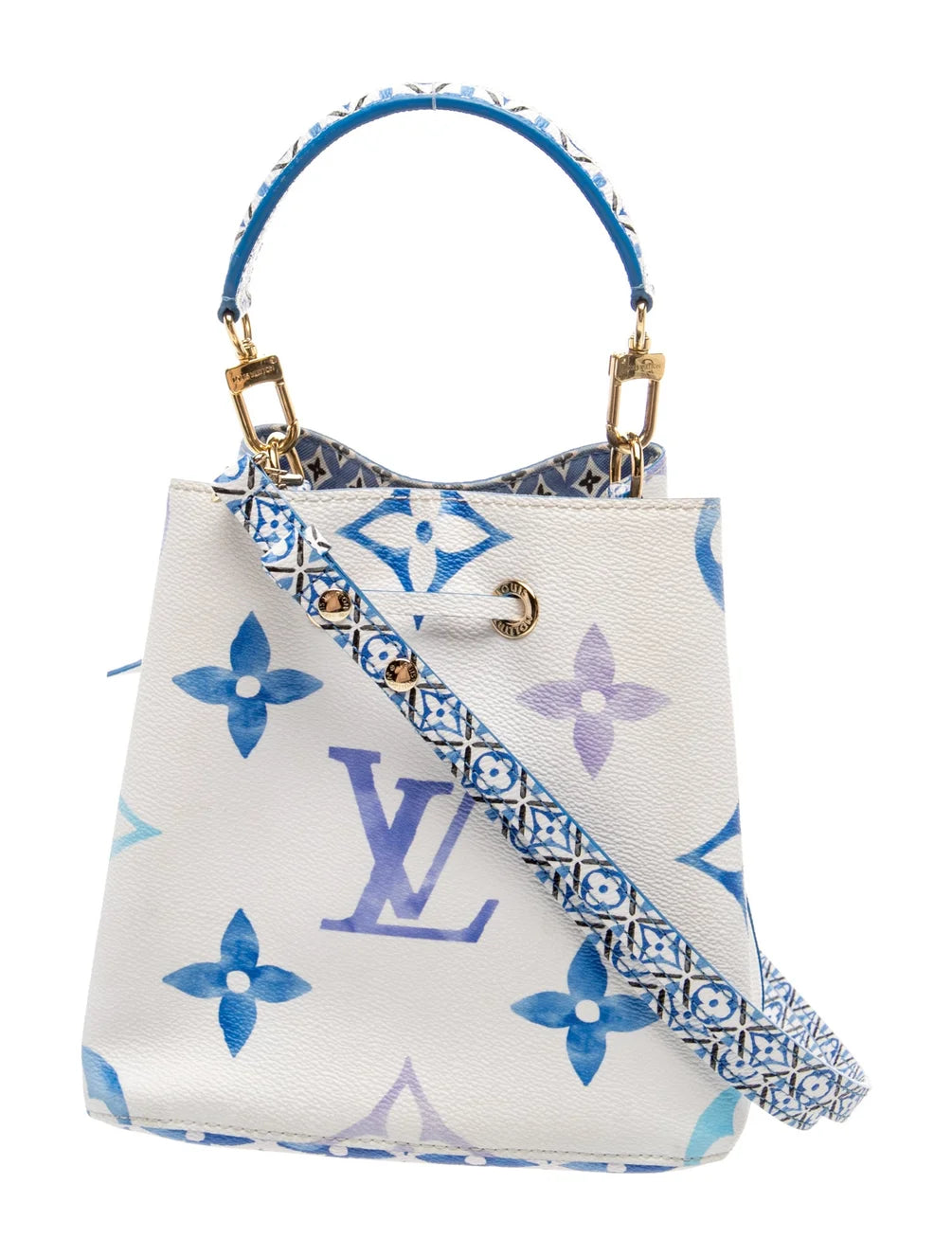 Louis Vuitton NeoNoe BB By The Pool Blue Monogram Giant Bucket Bag