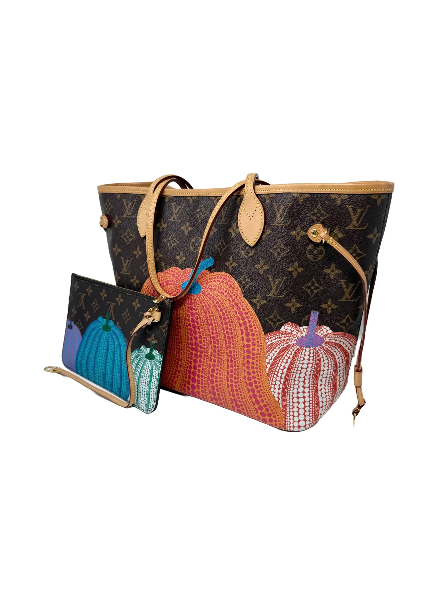 Louis Vuitton Yayoi Kusama Neverfull MM Multicolor Pumpkin Dots LV x YK