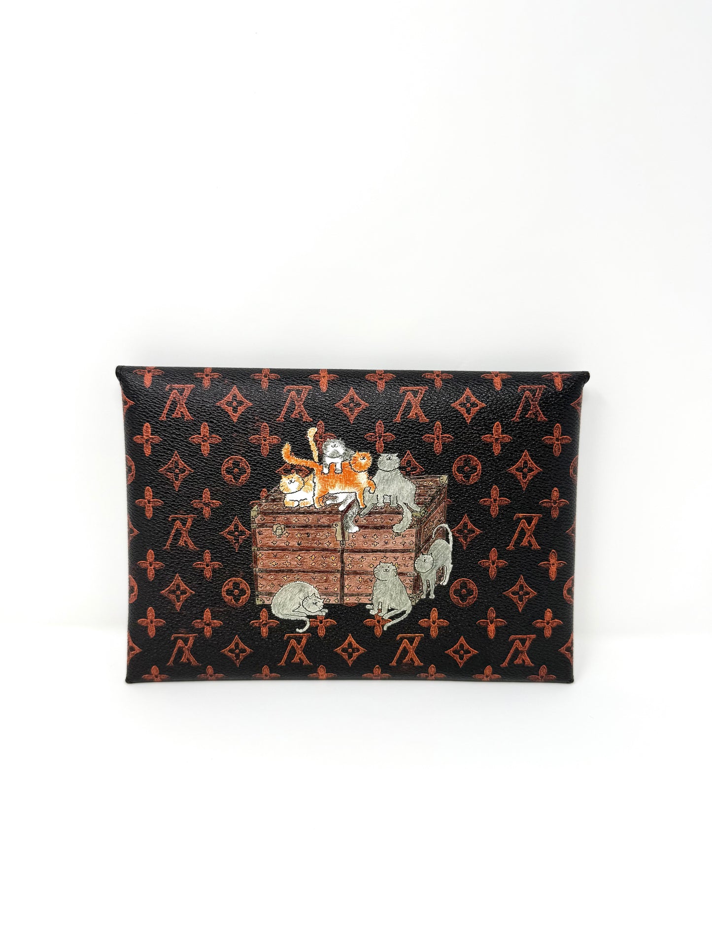 Louis Vuitton Grace Coddington Catogram Trunk Kirigami Envelope Clutch GM