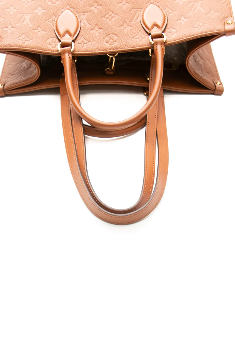 Louis Vuitton Empreinte Monogram OnTheGo MM Tote Bag Cognac