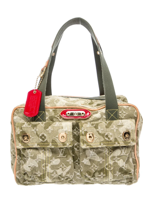 Louis Vuitton Takashi Murakami Monogramouflage  Denim Jasmine Camouflage Bag