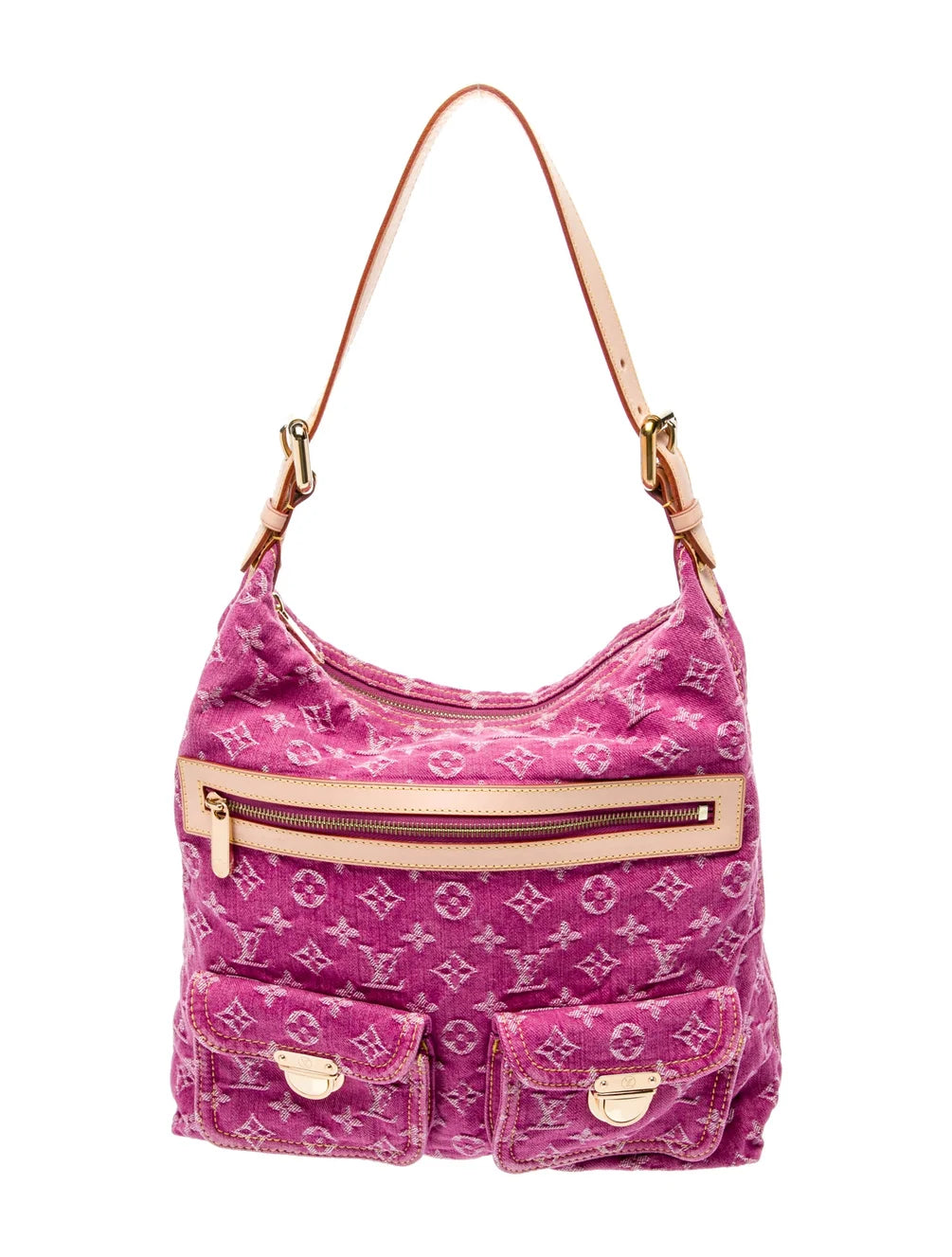 Louis Vuitton Monogram Denim Baggy GM Pink