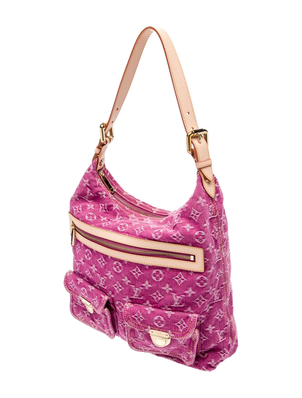 Louis Vuitton Monogram Denim Baggy GM Pink